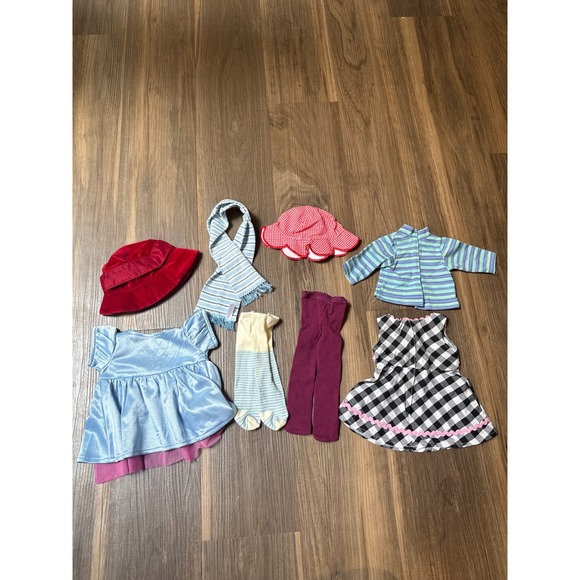 American Girl Bitty Baby Assorted Lot Hats Tights Dress Shirt - Picture 3 of 4